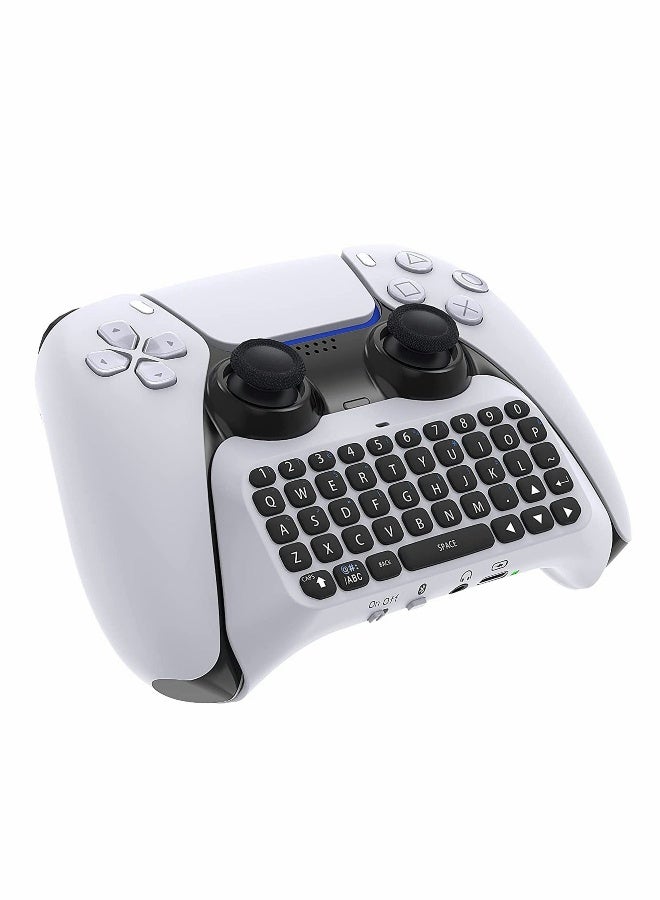 Wireless Keyboard for PS5 Controller, Bluetooth 3.0 Mini Chatpad Message Game Keyboard Keypad Built-in Speaker with 3.5mm Audio Jack for Messaging and Gaming Live Chat - Image 1