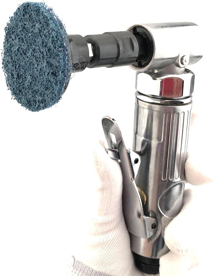 90 درجة مطحنة زاوية هوائية مع أقراص سنفرة آلة تلميع للمعادن والخشب - Image 4