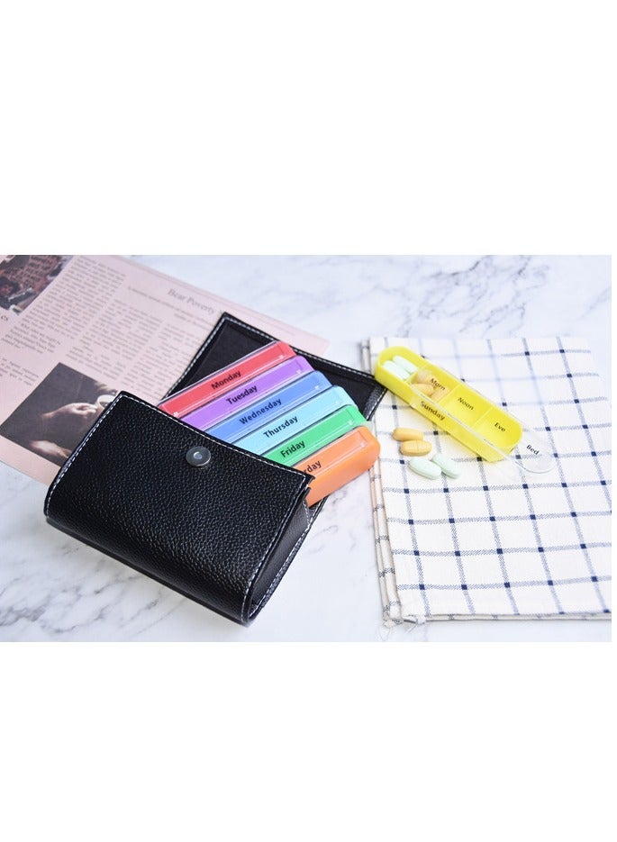 Weekly Medicine Organizer With 7 Boxes Multicolor - Image 3