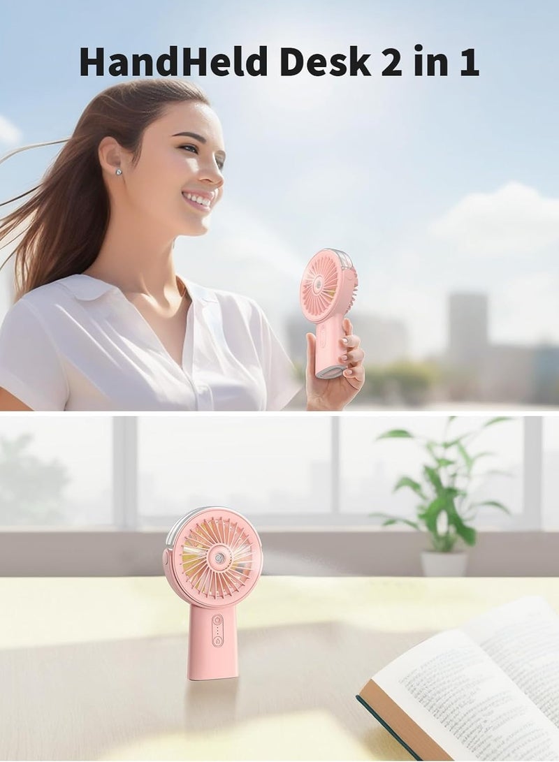 general Misting Fan Portable Handheld Fan, 4000mAh Hand Held Mist Fan Rechargeable Power Bank, 90° Adjustable Small Mister Fan, Personal Cooling Water Spray Fan - Image 3
