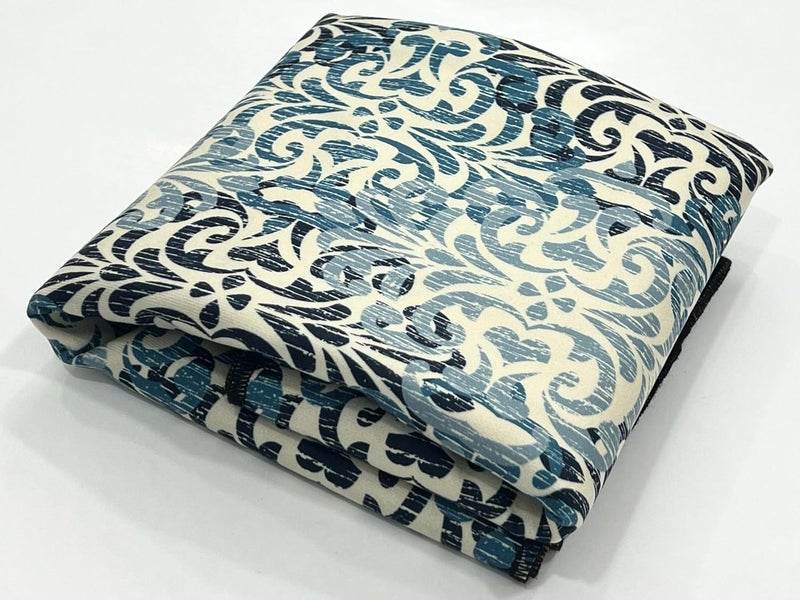 FABANE Polycotton Printed Sofa Seat Cover For 3 Seater With Heavy Antiskid Backing Easily Machine Washable Sofa Seat Runner For Couch Or Home Living Area 22 X 68 Inches Blue Damask - Image 5