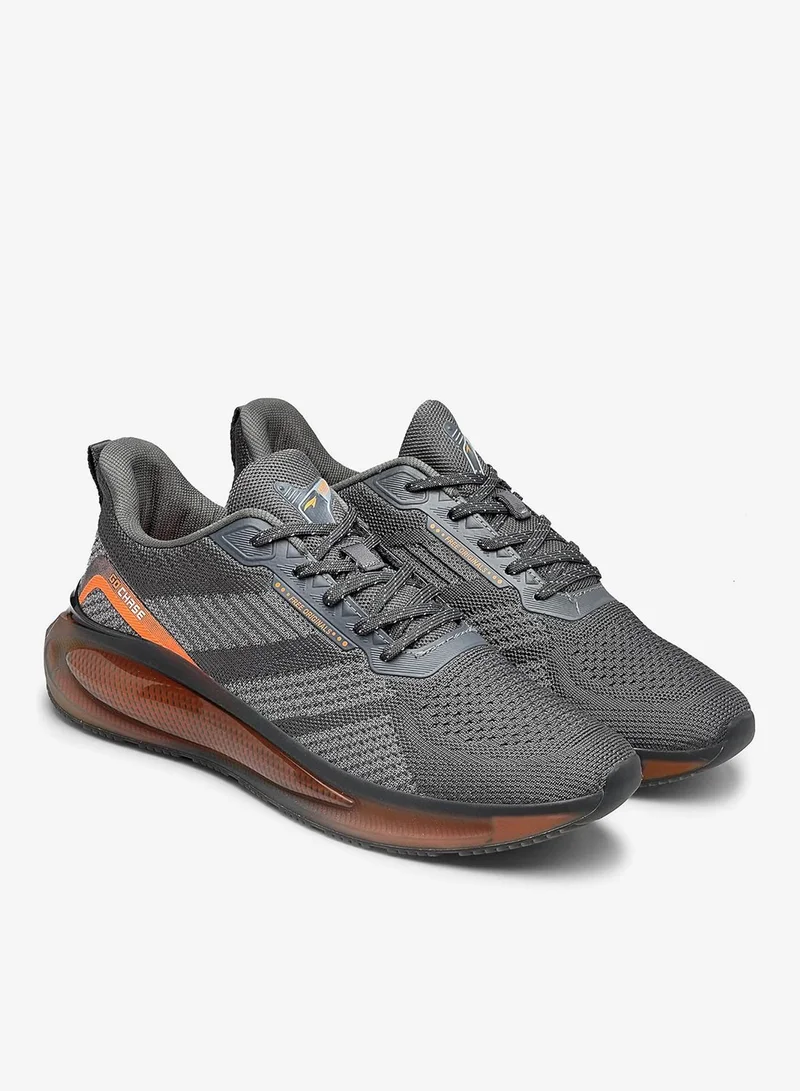 Asian  Men's Grey and Orange Running Shoes for Men and Boys for Men | Best Price UAE