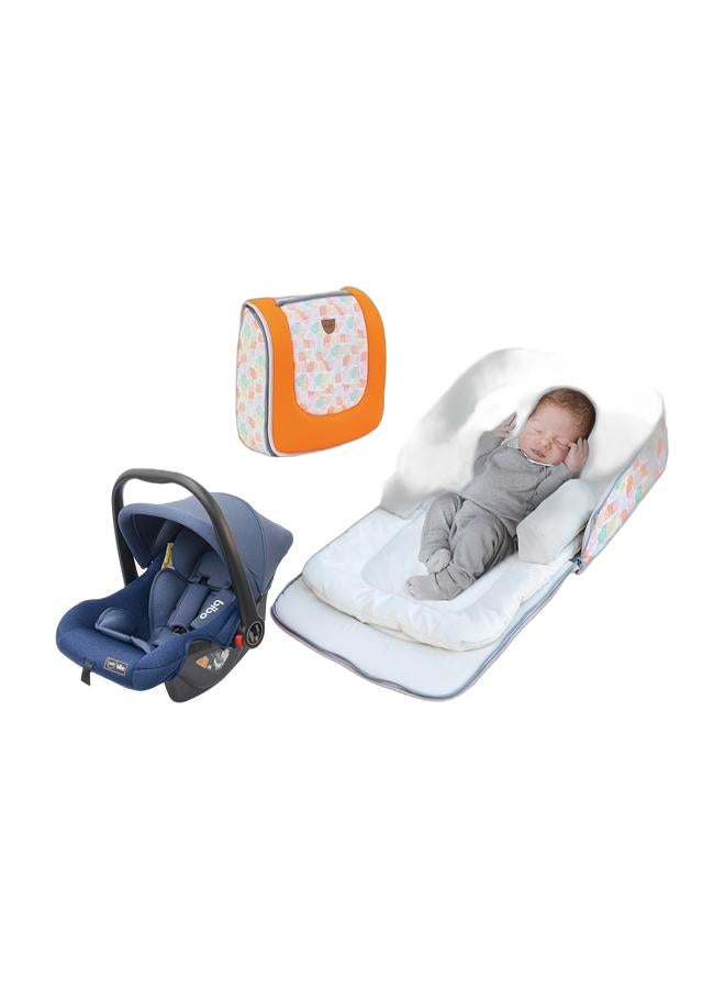 MOON - Infant Carrier Blue ,MOON Travalo - Travel Baby Bed & Backpack- Deer- Portable Baby Bed -Blue - Image 1
