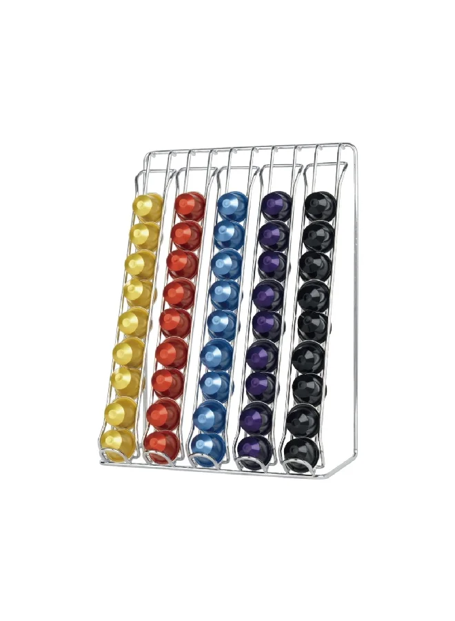 Bien Servi 45-Nespresso Capsule Holding Capacity Stainless Steel Table Stand Silver CH-0004