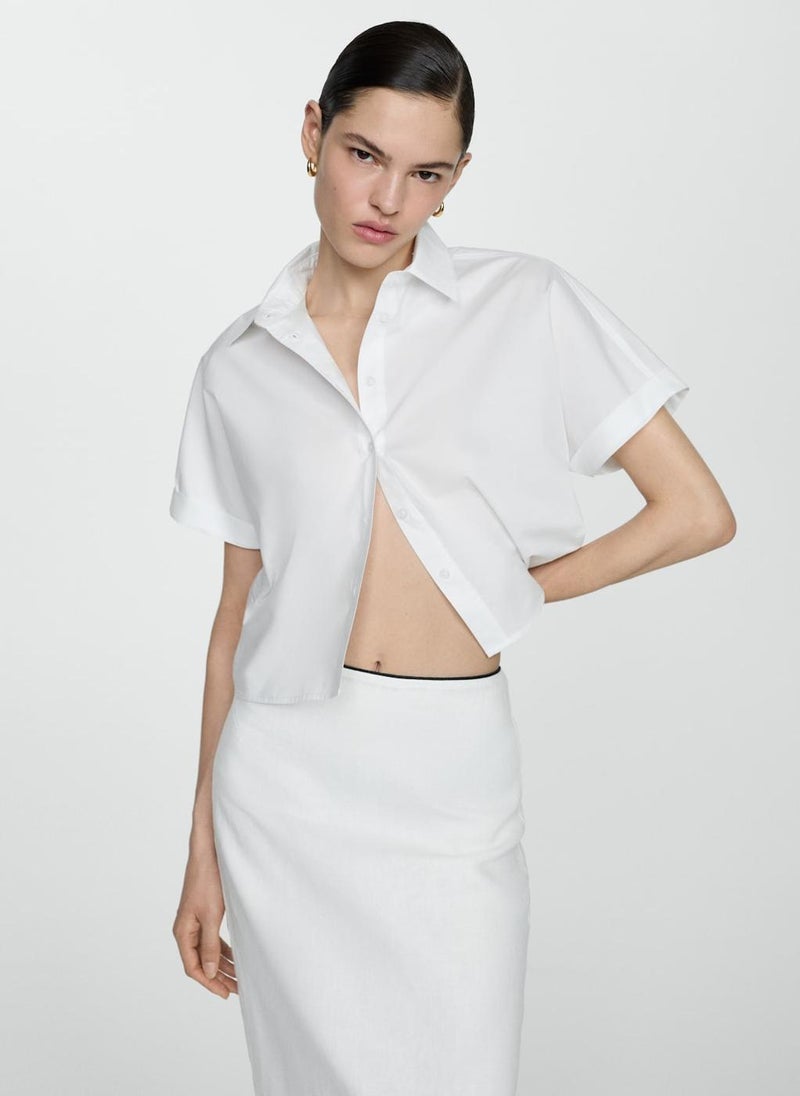 MANGO - Cotton Crop Shirt - Image 1