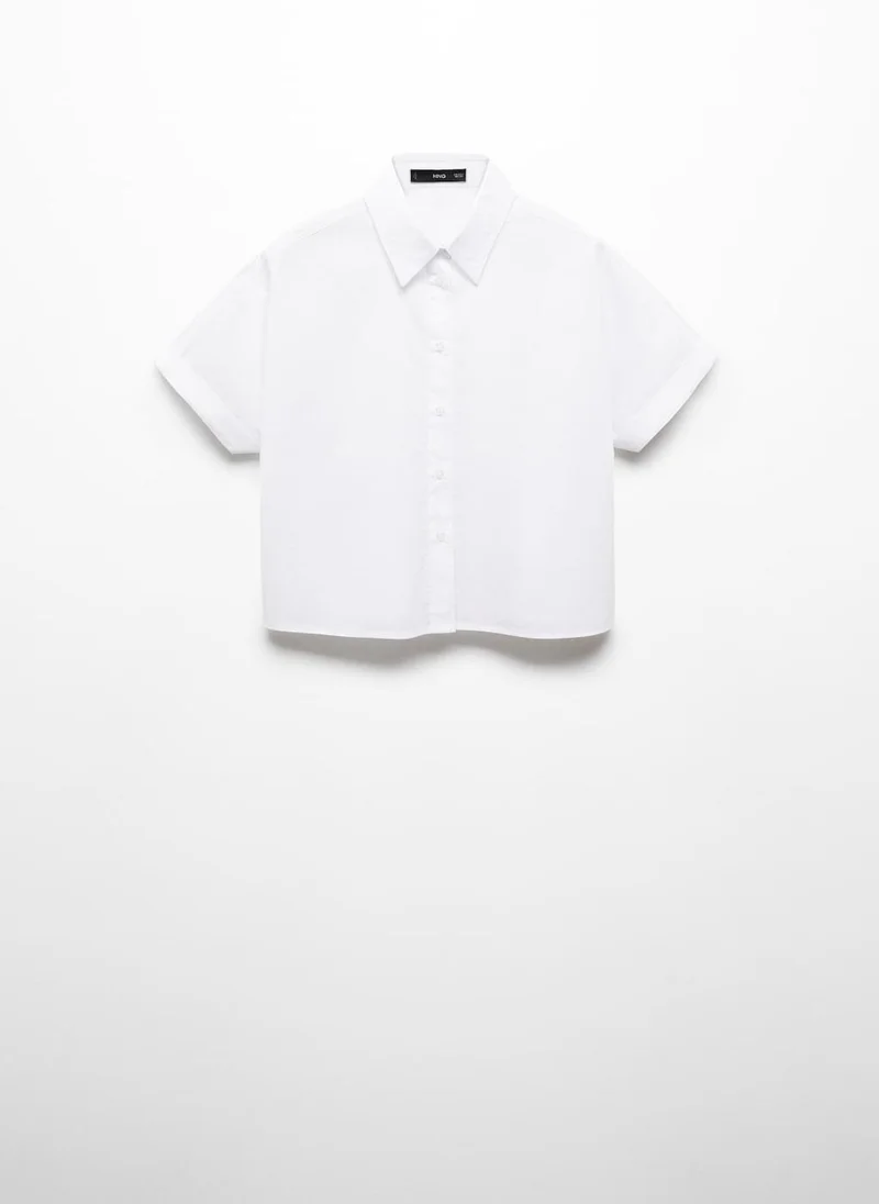 MANGO Cotton Crop Shirt