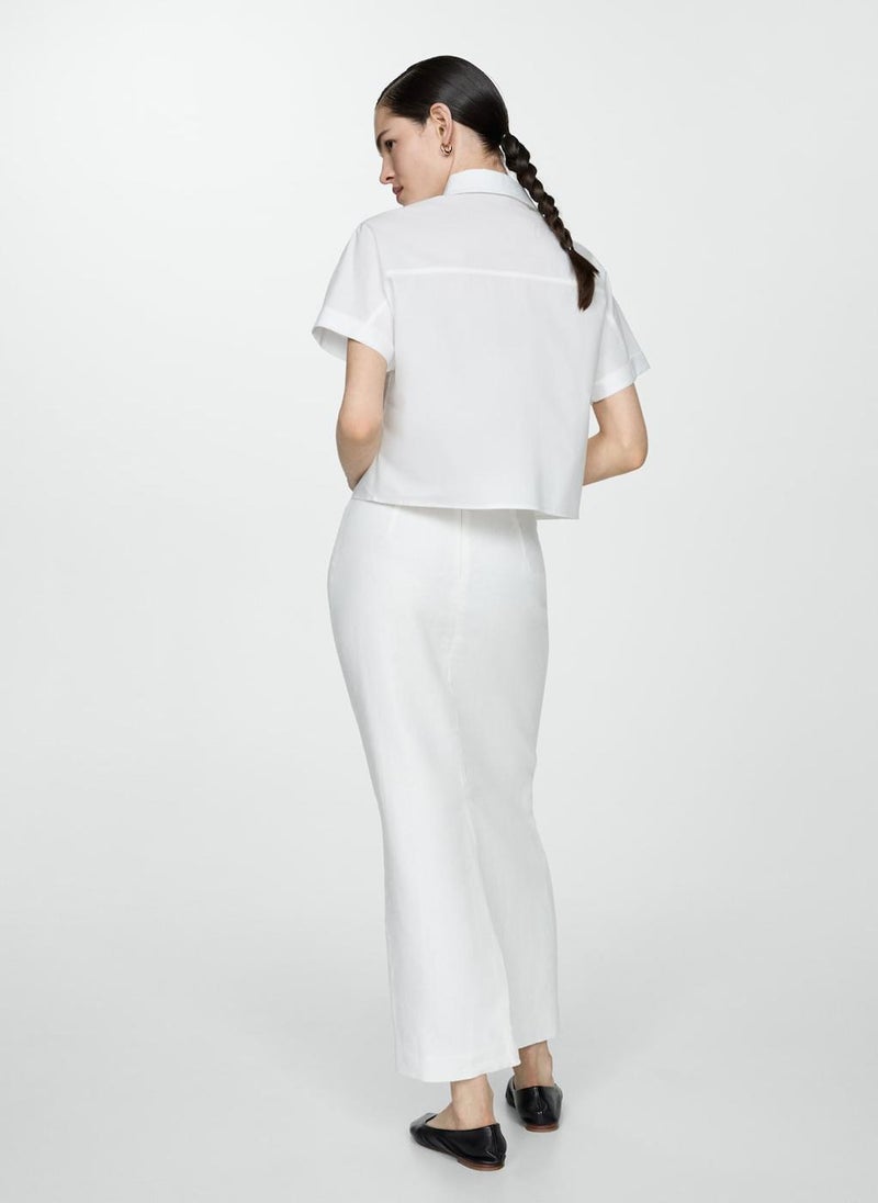 MANGO - Cotton Crop Shirt - Image 1