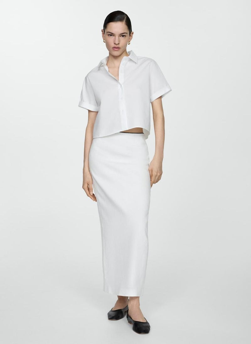 MANGO - Cotton Crop Shirt - Image 1