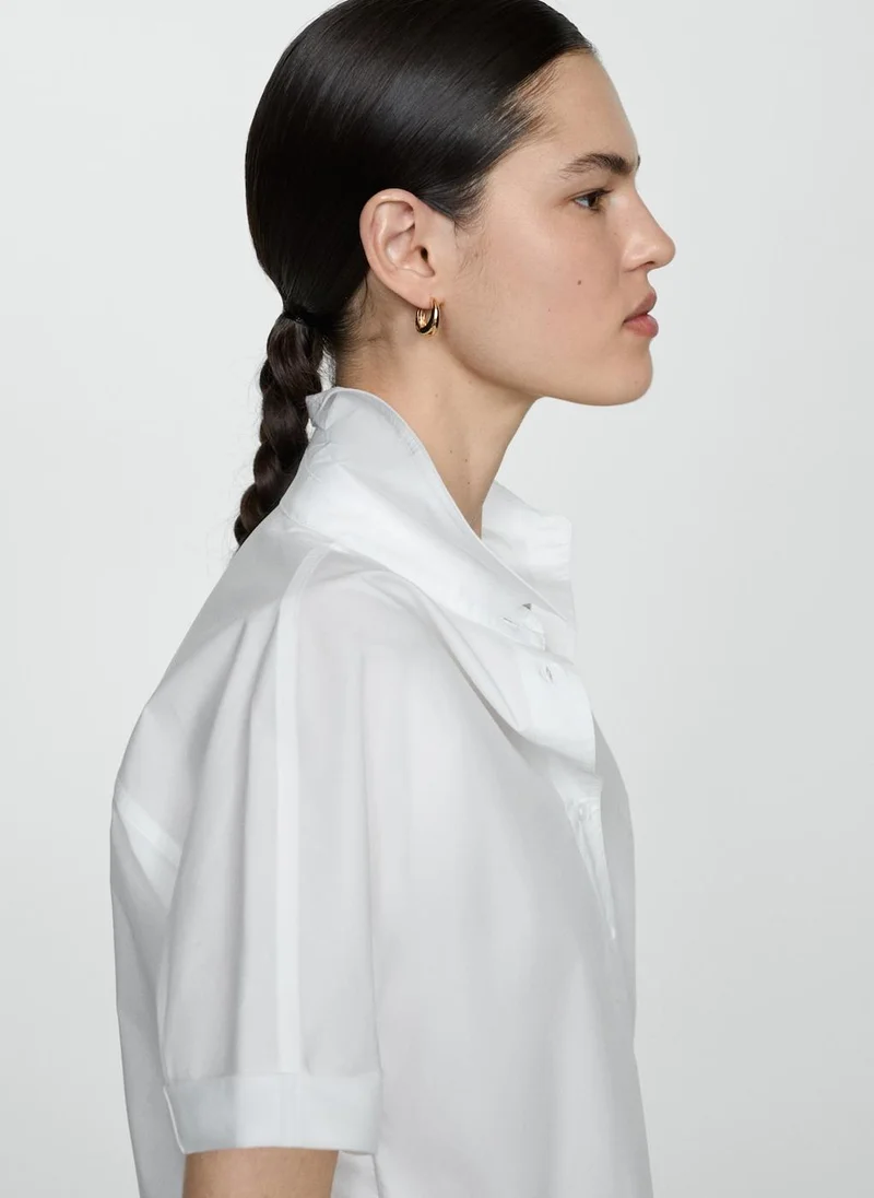 MANGO Cotton Crop Shirt