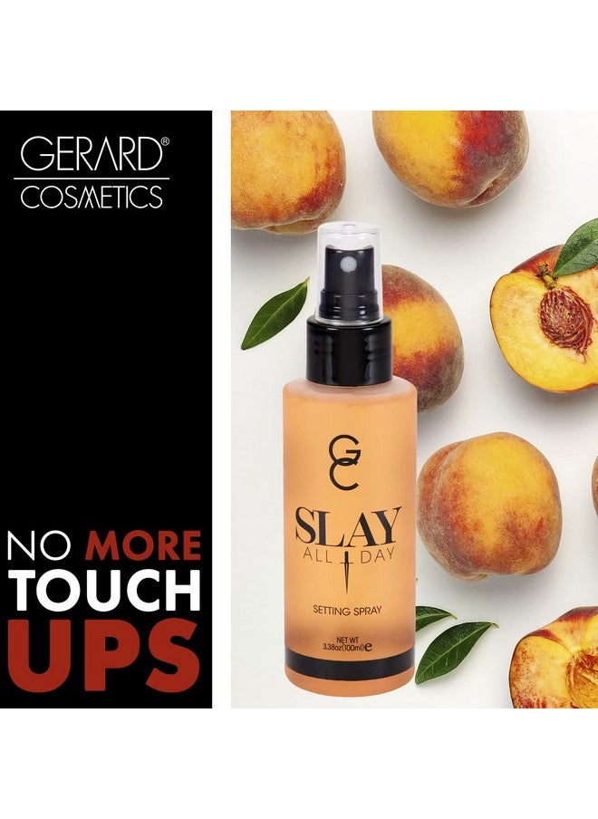 Gerard Cosmetics Gerard Cosmetics Slay All Day Makeup Setting Spray | Peach Scented | Matte Finish with Oil Control | Cruelty Free, Long Lasting Finishing Spray, 3.38oz (100ml)  - Image 2