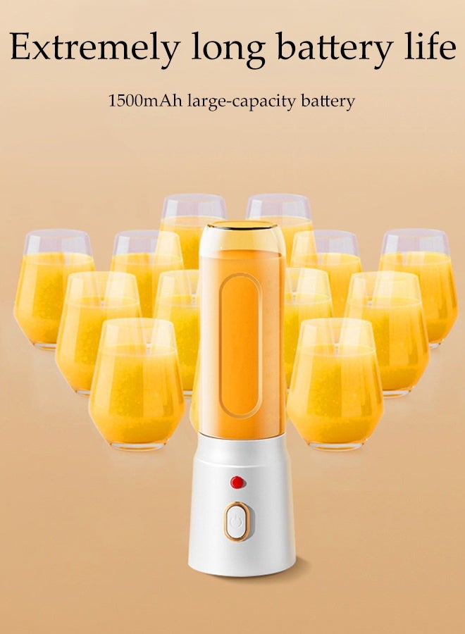 DUNISO Portable Juicer Blender Multifunctional Electric Mini Mixer with Lid USB Rechargeable Fruit Veggie Juicer with 2 Cup Lightweight Easy Clean Cordless liquidizer for Juice Shakes and Smoothies - Image 5