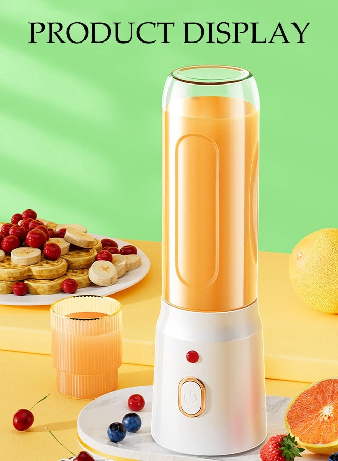 DUNISO Portable Juicer Blender Multifunctional Electric Mini Mixer with Lid USB Rechargeable Fruit Veggie Juicer with 2 Cup Lightweight Easy Clean Cordless liquidizer for Juice Shakes and Smoothies - Image 2