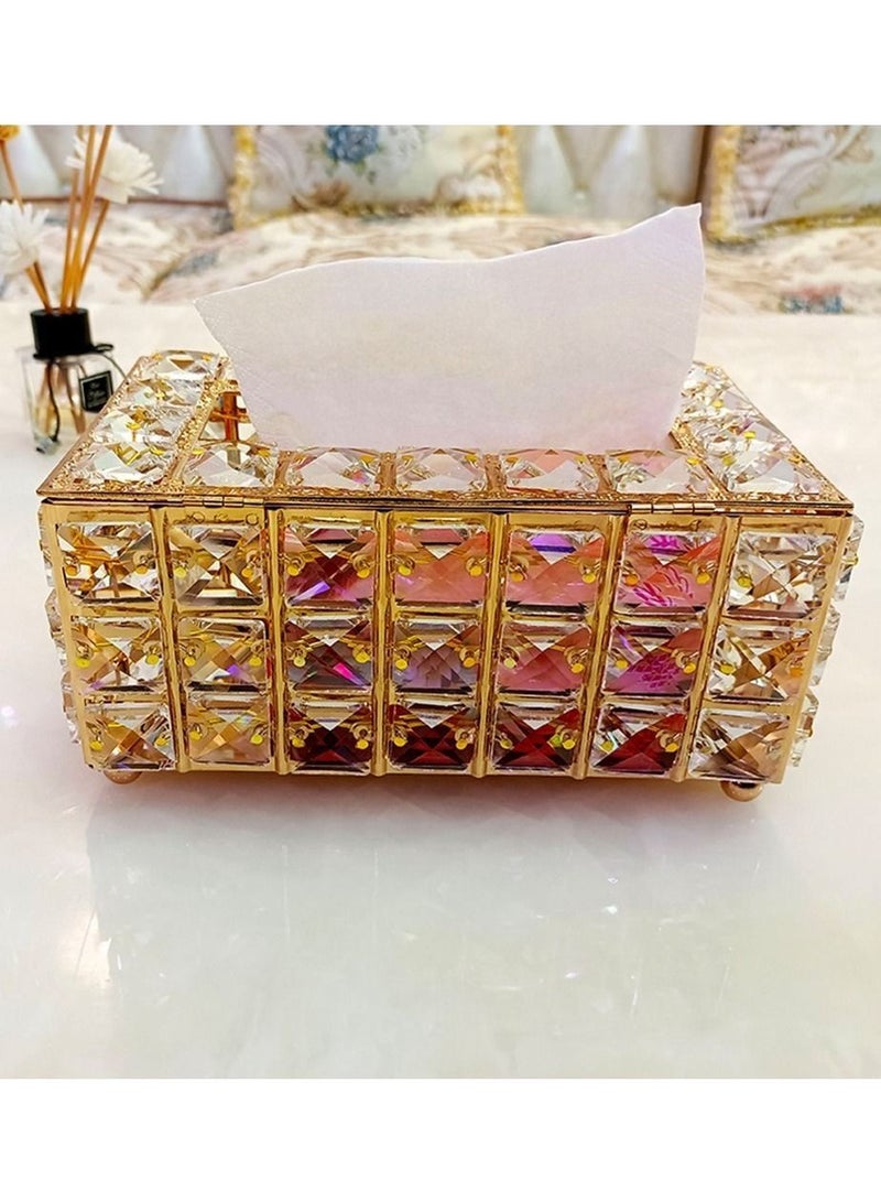 European Style Crystal Tissue Box Cover Creative Tissue Holders Facial Tissue Dispenser for Bathroom Vanity Countertops and Bedroom - Image 4