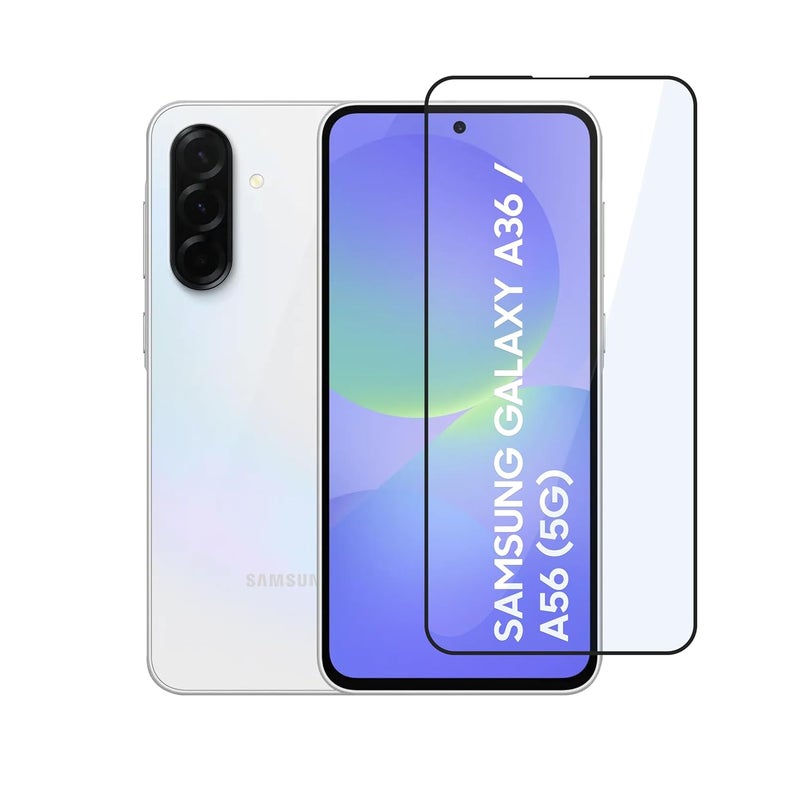 Cedo Tempered Glass for Samsung Galaxy A36 / A56 (5G) | Screen Protector Full HD Quality Tempered Glass Anti-Scratch Edge to Edge Coverage with Easy Installation Kit (Black) - Image 1