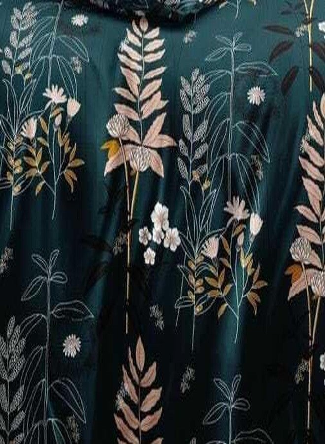Purav Light Glace Cotton Flat Bedsheet 90x90 Inch| Floral Printed Bedsheet for Double Bed King Size Bed with 2 Pillow Covers (18x28 Inch)| Supersoft 340 TC| Breathable|Brown Grey Color - Image 2