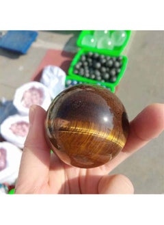 Generic Natural Tiger's Eye Energy Stone, Size 40mm, Yellow Spherical Color  - Image 4