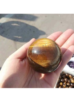 Generic Natural Tiger's Eye Energy Stone, Size 40mm, Yellow Spherical Color  - Image 5