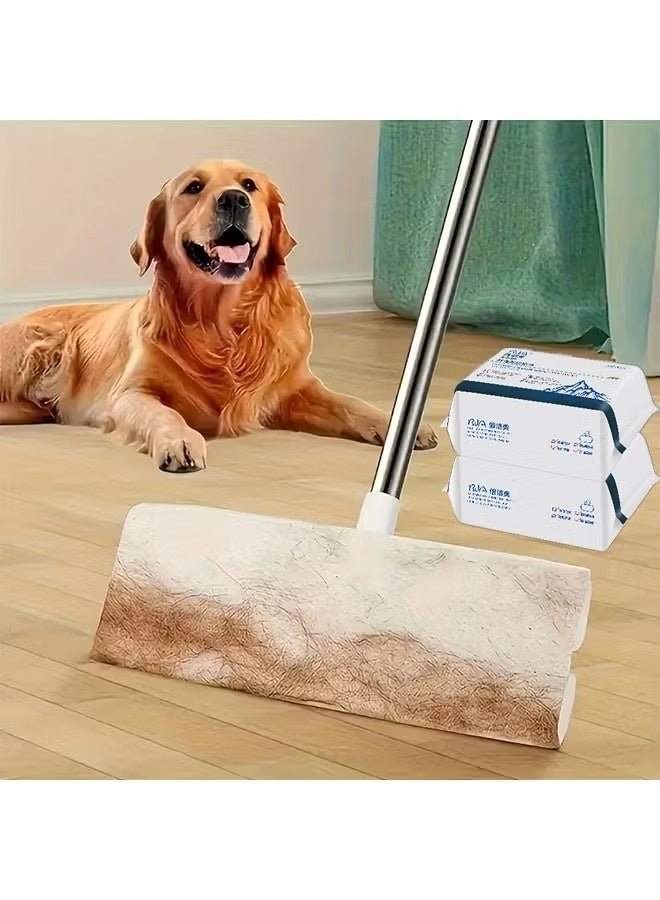 Realfrog 2 Packs of Dry Sweeping Cloths, Disposable Pads for Floor Mops, Dusting Cloths Electrostatic Cloths, Microfiber Mop Pads，Disposable Duster Refills Mops for Cleaning Hardwood Floor Dust, Disposable Paper Clean Dust & Hair for Floor, Window, Camera, TV, Wall ,Door, 30 Tablets Per Pack - Image 2