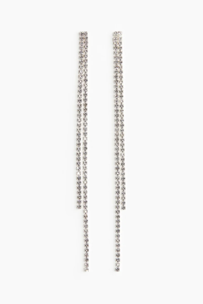 H&M Long rhinestone earrings