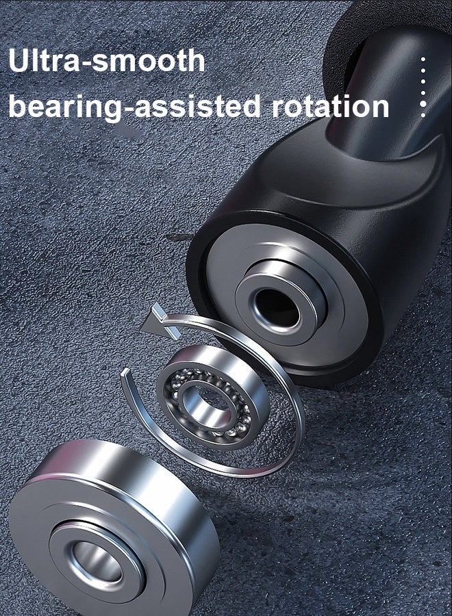 Wish Plus Adjustable Speed Heavy Weighted Steel Professional Steel Wire Jump Rope|Ball Bearing High Speed Jump Rope|Heavy Skipping Rope PVC Weighted Speed Exercise Jump Rope|360 Degree rotation 3M Rope Length (Black) - Image 4