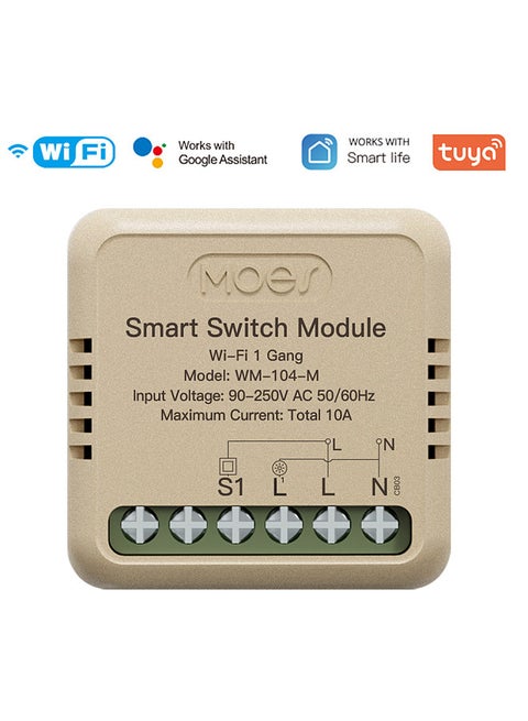 Tuya WiFi Intelligent Switch Dimmer DIY Module Light Switch Mobilephone APP Remotely Control Activate Home Devices Compatible with Alexa and Google Assistant for Voice Control