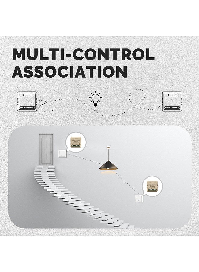 Tuya WiFi Intelligent Switch Dimmer DIY Module Light Switch Mobilephone APP Remotely Control Activate Home Devices Compatible with Alexa and Google Assistant for Voice Control