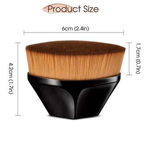 Fayby Foundation Brush Iron Type Makeup Brush for Face Blush Liquid Powder Foundation Brush for Blending Liquid Cream or Flawless Powder Cosmetics with Protective Case Multicolor - Image 2