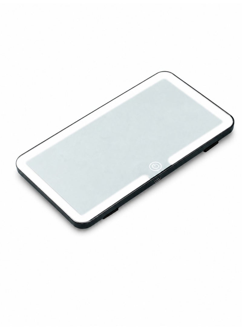 Car Sun Visor Makeup Mirror with HD Glass LED Light Three Color Adjustable Brightness Foldable Design Passenger Side Vanity Mirror for Quick Touch Up Suitable for Most Cars - Image 2
