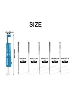 KASTWAVE Sewing Machine Needles, Household 65/9 75/11 90/14 100/16 110/18 Universal Each Model 10pcs with a Needle Threader Suitable for Domestic Heavy Duty Sewing Machine and Wide Range of Fabrics (50pcs)  - Image 2