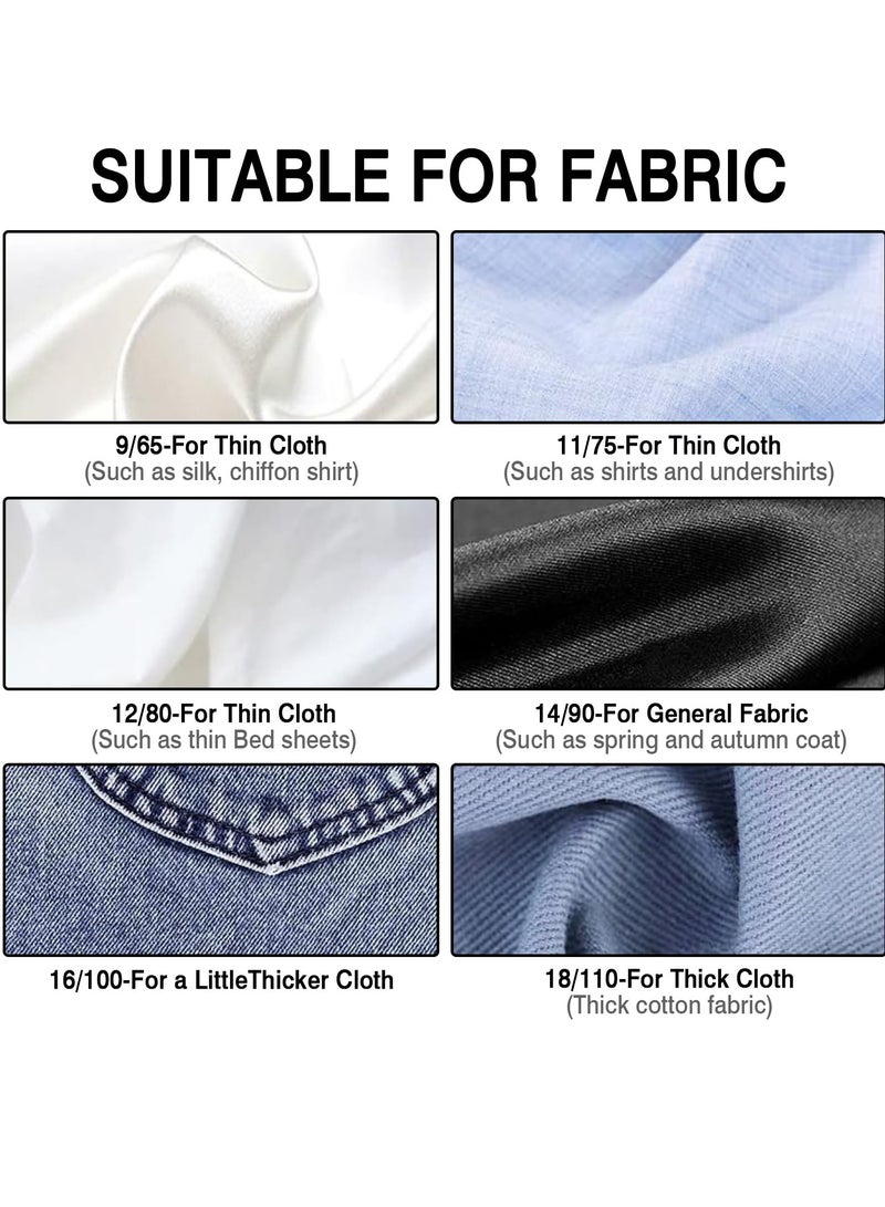 KASTWAVE Sewing Machine Needles, Household 65/9 75/11 90/14 100/16 110/18 Universal Each Model 10pcs with a Needle Threader Suitable for Domestic Heavy Duty Sewing Machine and Wide Range of Fabrics (50pcs) - Image 5