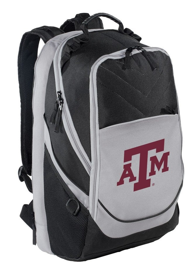 Broad Bay Texas A&M Backpack Texas A&M Aggies Laptop Computer Bag - Rugged Tailgate and Commuter Backpack (Black & Gray) - Image 1