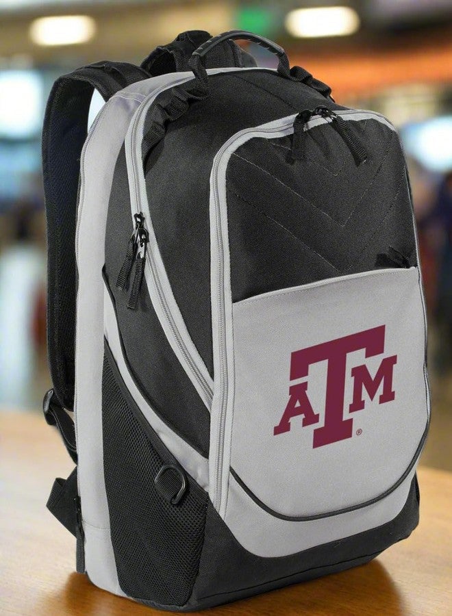 Broad Bay Texas A&M Backpack Texas A&M Aggies Laptop Computer Bag - Rugged Tailgate and Commuter Backpack (Black & Gray) - Image 2