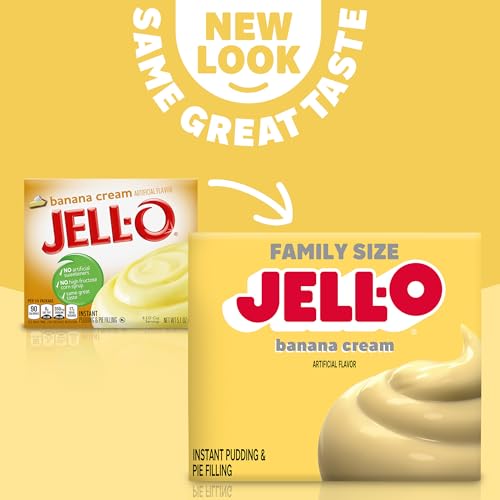 Jell-O Banana Cream Instant Pudding & Pie Filling Mix (5.1 oz Box) - Image 4