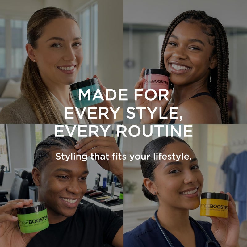 Style Factor Edge Booster Strong Hold Water-Based Pomade | Formulated with Argan Oil for Moisture & High Shine | Long Lasting Edge Control Gel | Strawberry, 3.38 oz - Image 5