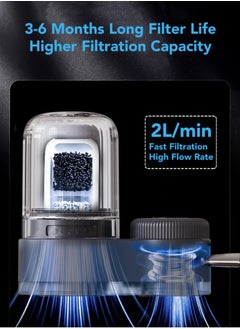 Oasis Casa 7-Stage Ceramic Purification Faucet Water Purifier Filter for Kitchen Sink Bathroom Washbasin Home Drinking, ReuseableTap Water Filter for Sink with Dual Outlets, Soften Hard Water & Remove Impurities  - Image 4