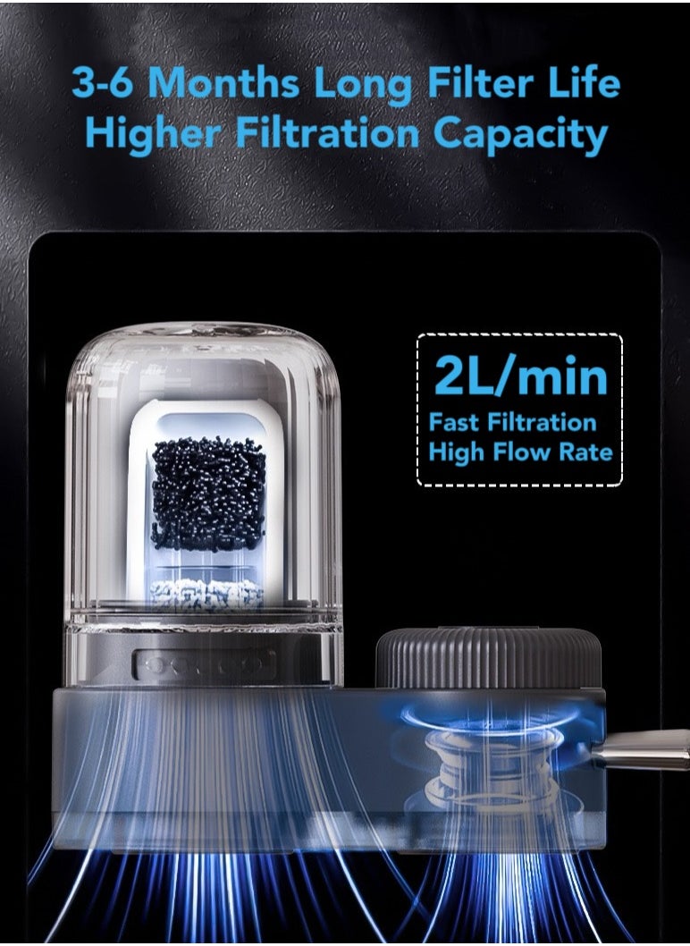 Oasis Casa - 7-Stage Ceramic Purification Faucet Water Purifier Filter for Kitchen Sink Bathroom Washbasin Home Drinking, ReuseableTap Water Filter for Sink with Dual Outlets, Soften Hard Water & Remove Impurities - Image 1