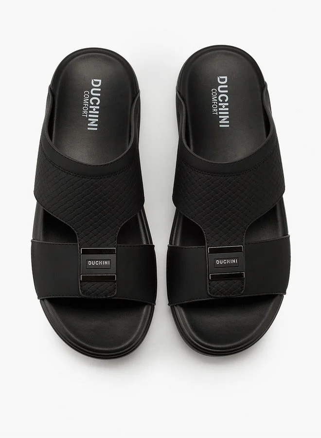 دوتشيني صنادل رجالية عربية منزلقة بنقوش