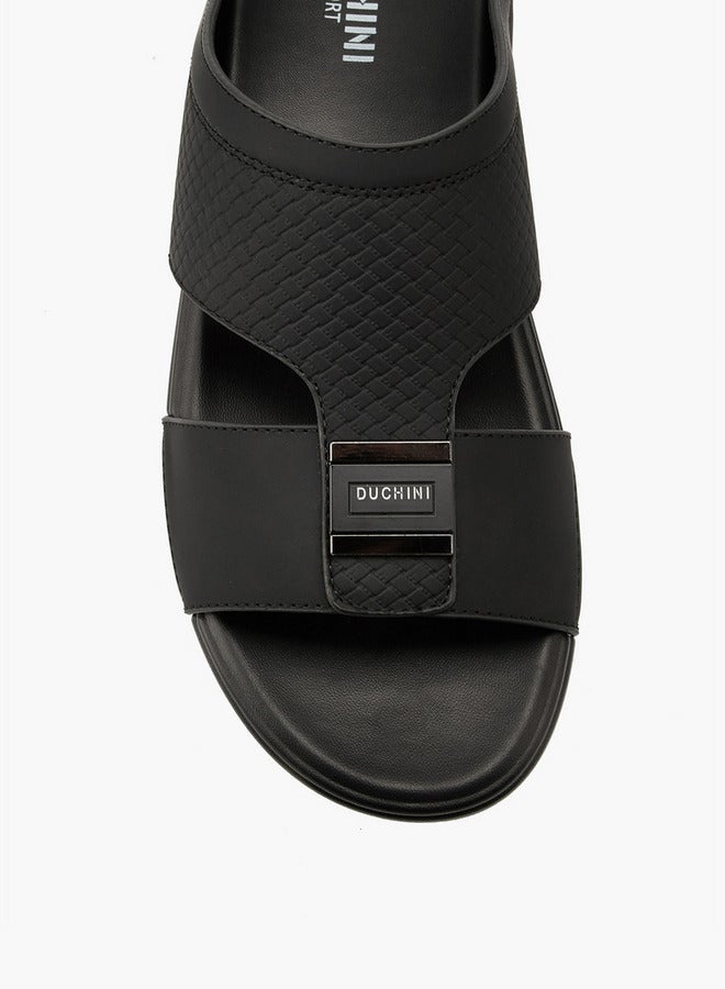 دوتشيني صنادل رجالية عربية منزلقة بنقوش - Image 4