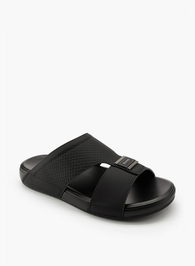 دوتشيني صنادل رجالية عربية منزلقة بنقوش - Image 3