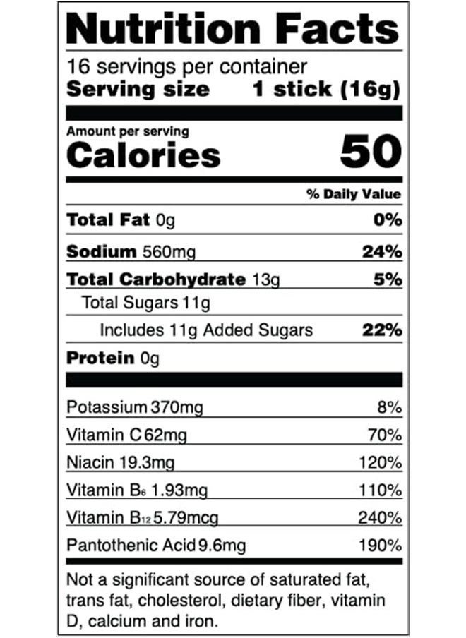 Lemon Lime - Hydration Powder Packets Electrolyte Powder Drink Mix Easy Open Single-Serving Sticks Non-GMO - 3 Pack, 48 Servings