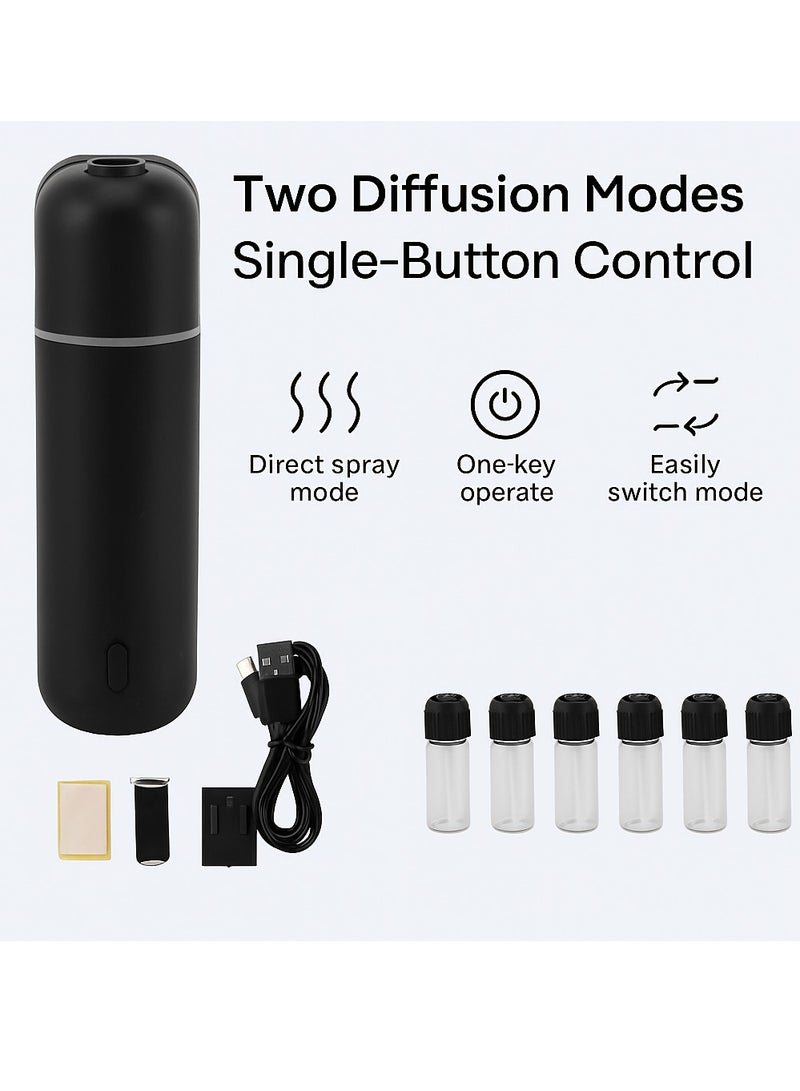 Y&D Car Diffuser Air Freshener Aroma Diffuser Machine Essential Oil Diffuser Long Lasting Fragrance Scent Mini Car Aroma Diffuser Effective Odor Elimination Diffuser Car Scent Car Perfume with 6 bottles of 4ml Aromatherapy Essential Oil Suitable for Home Hotel Office Bathroom Car Use Ultrasonic Diffuser - Image 4