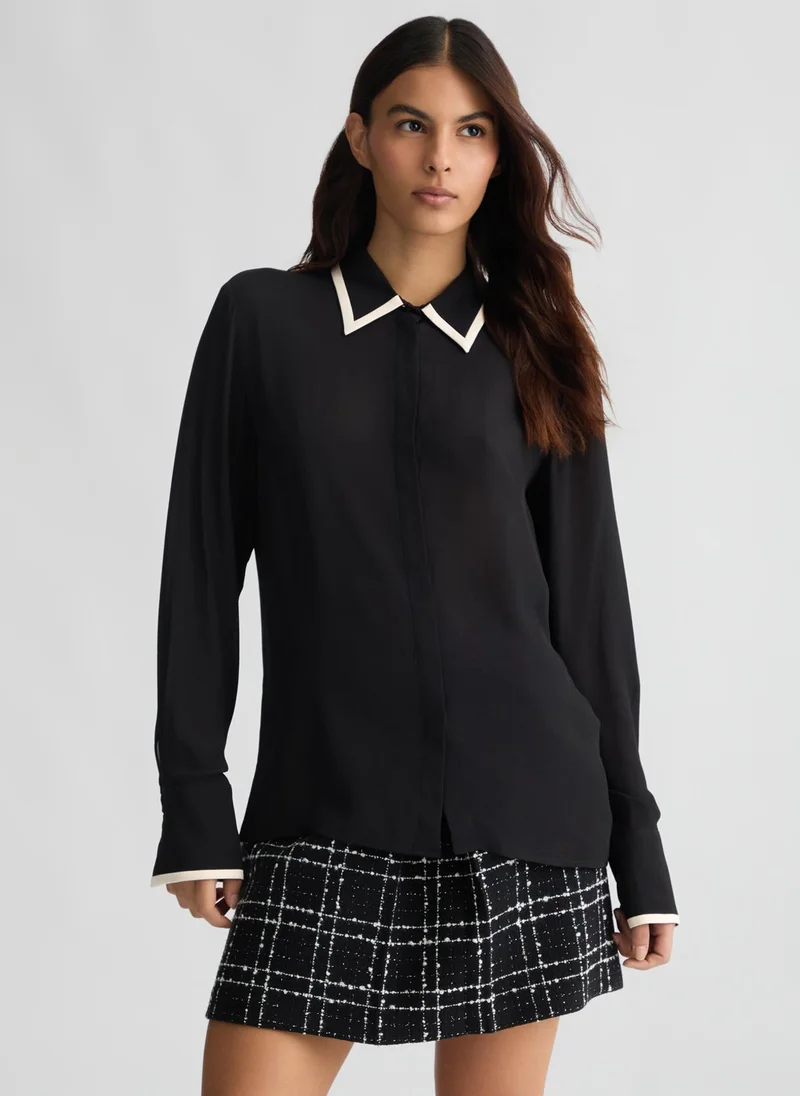 Liu Jo Black crepe de chine top