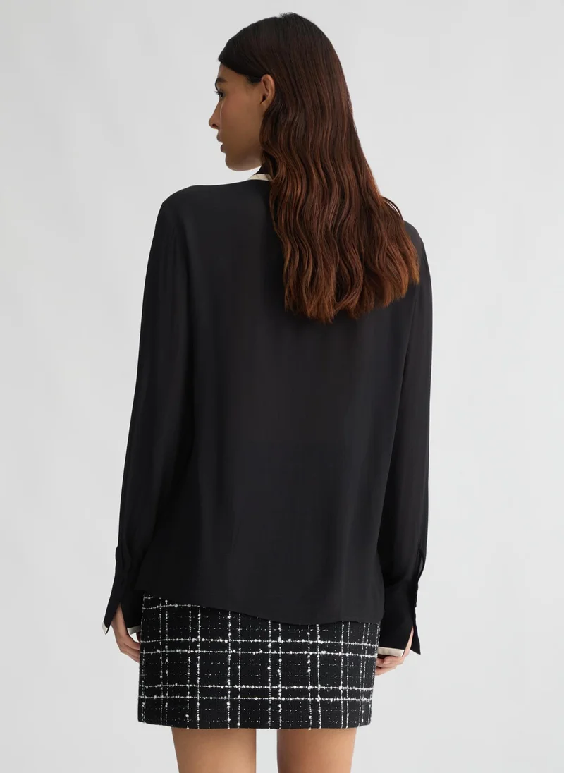 Liu Jo Black crepe de chine top