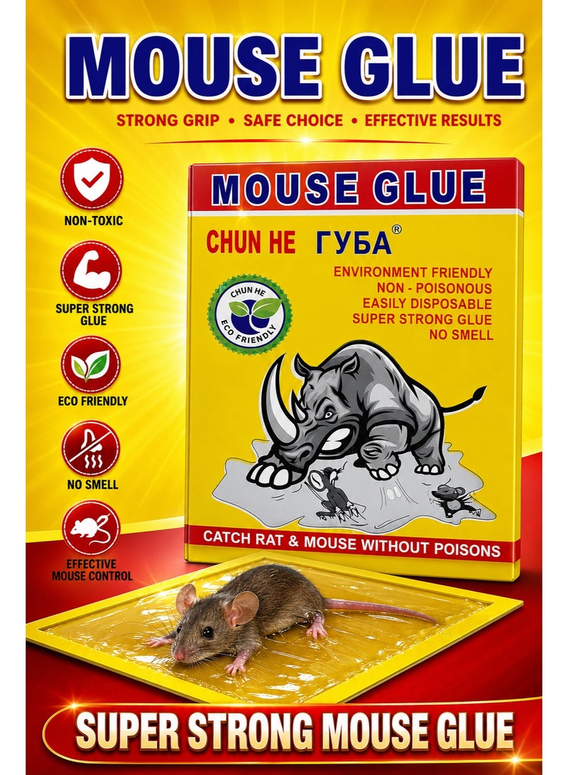 Glue traps for mice, rats, cockroaches, rodents, and other household pests; indoor and outdoor glue boards; insecticide-free and ready to use (pack of 12). - Image 1