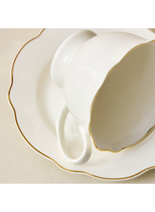 Home Box طقم فناجين وش saucer من العاج 2 قطعة 15 × 1.5 × 15 سم - Image 3