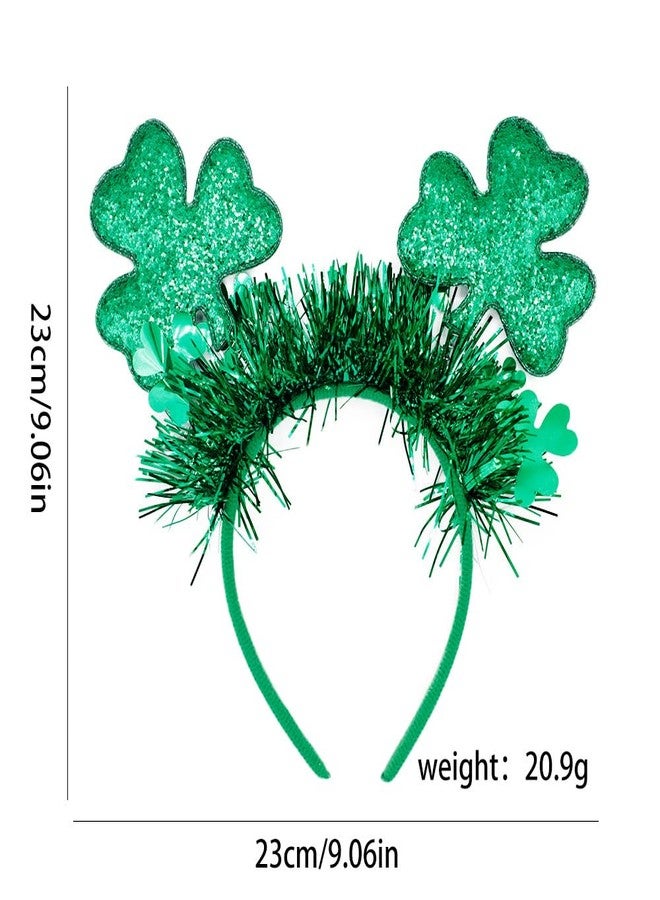 Ankelesz St. Patrick's Day Headbands Green Clover Hair Bands for Women Girls - Image 2