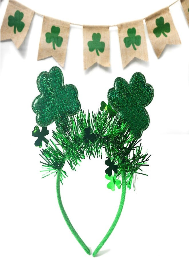 Ankelesz St. Patrick's Day Headbands Green Clover Hair Bands for Women Girls - Image 3