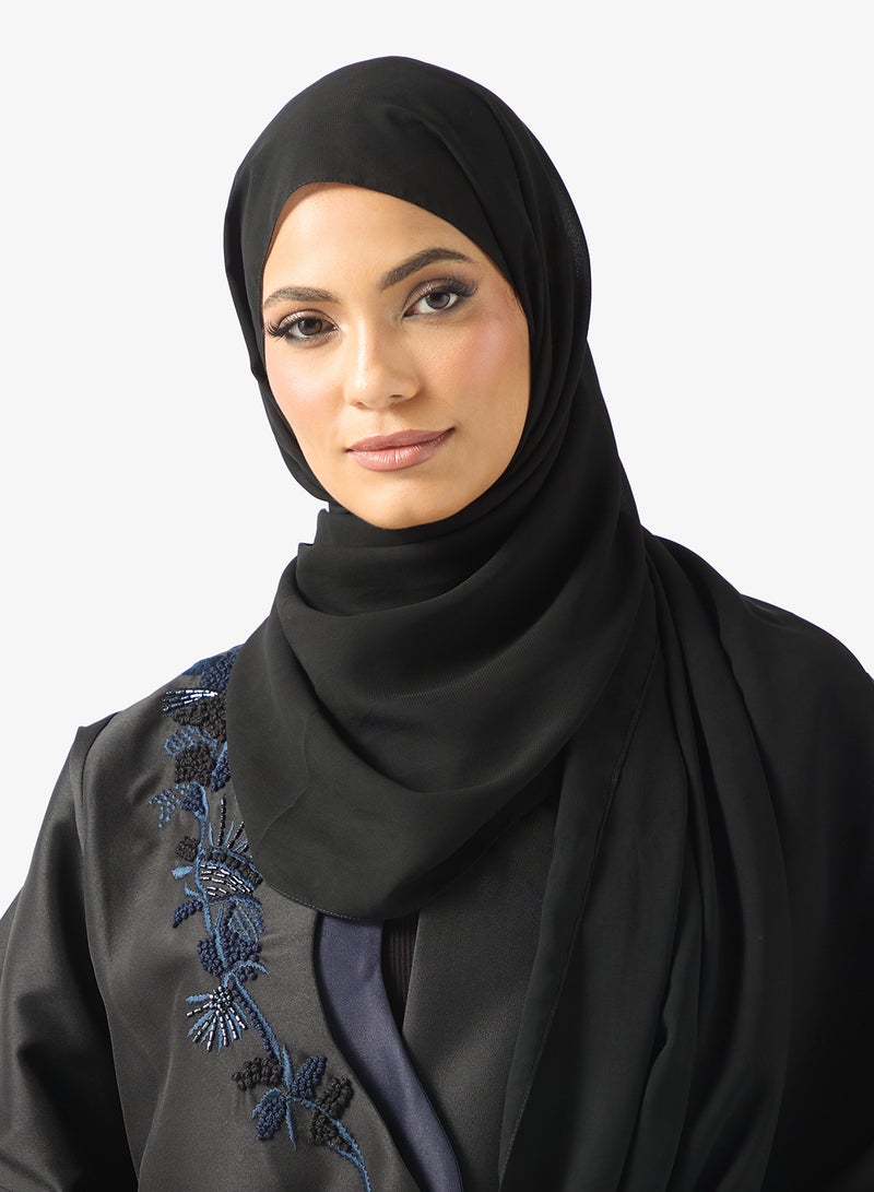 خزانة عباية بياقة مزدوجة وشيلة - Image 4