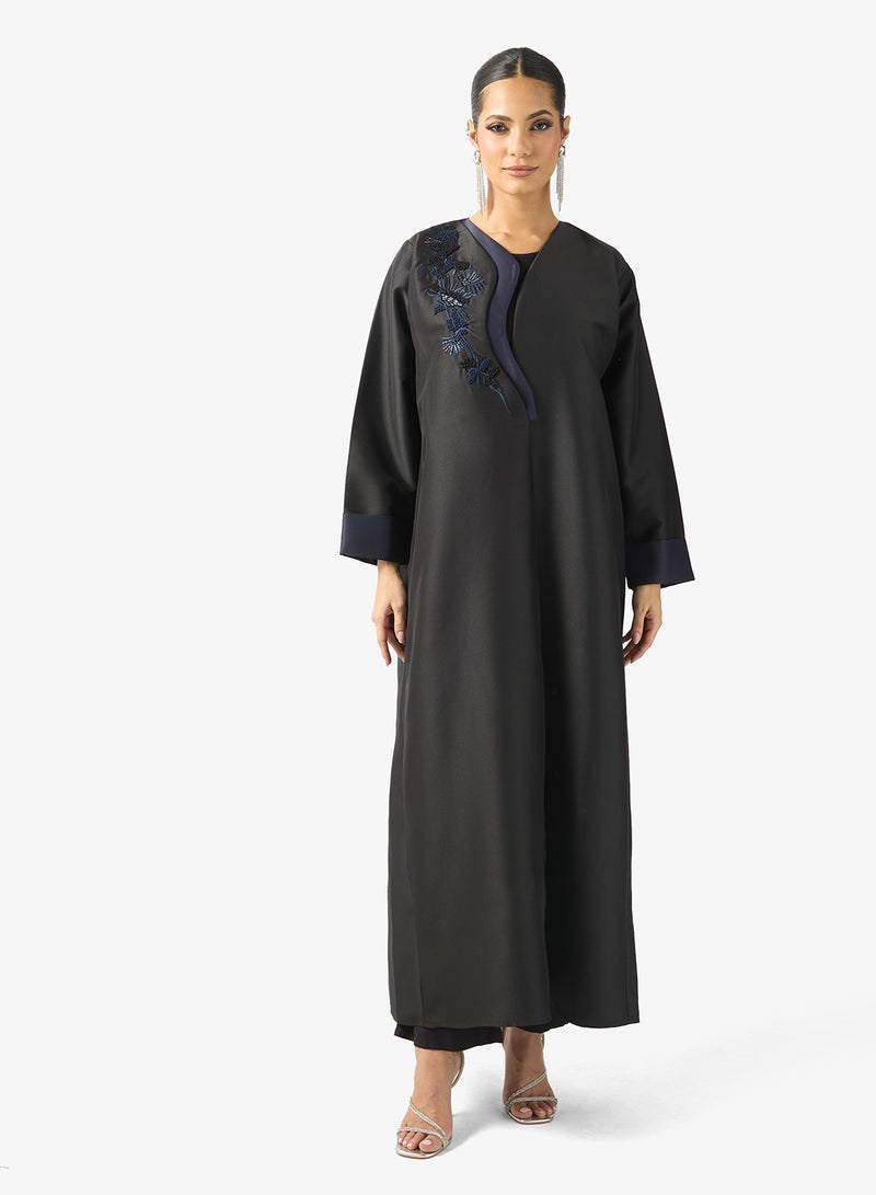 خزانة عباية بياقة مزدوجة وشيلة - Image 1