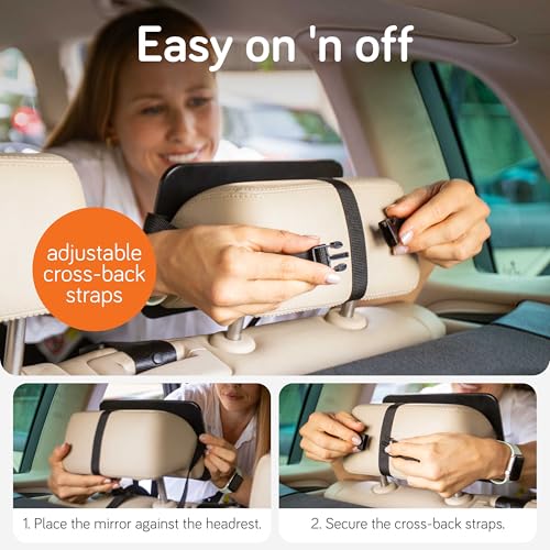 Baby Uma Baby Car Mirror – Shatterproof Backseat Accessory for Rear Facing Infant, Clear Wide View Design for Safe Travel Monitoring - Image 5